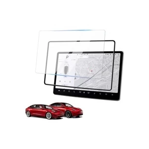 XPRO Matte Tempered Glass 0.33mm kijelzővédő üveg / üvegfólia felhelyező applikátorral Tesla 3 / Y modellhez